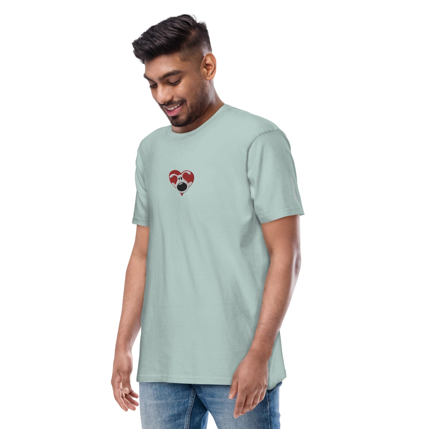 Men's Heart Premium Heavyweight Tee
