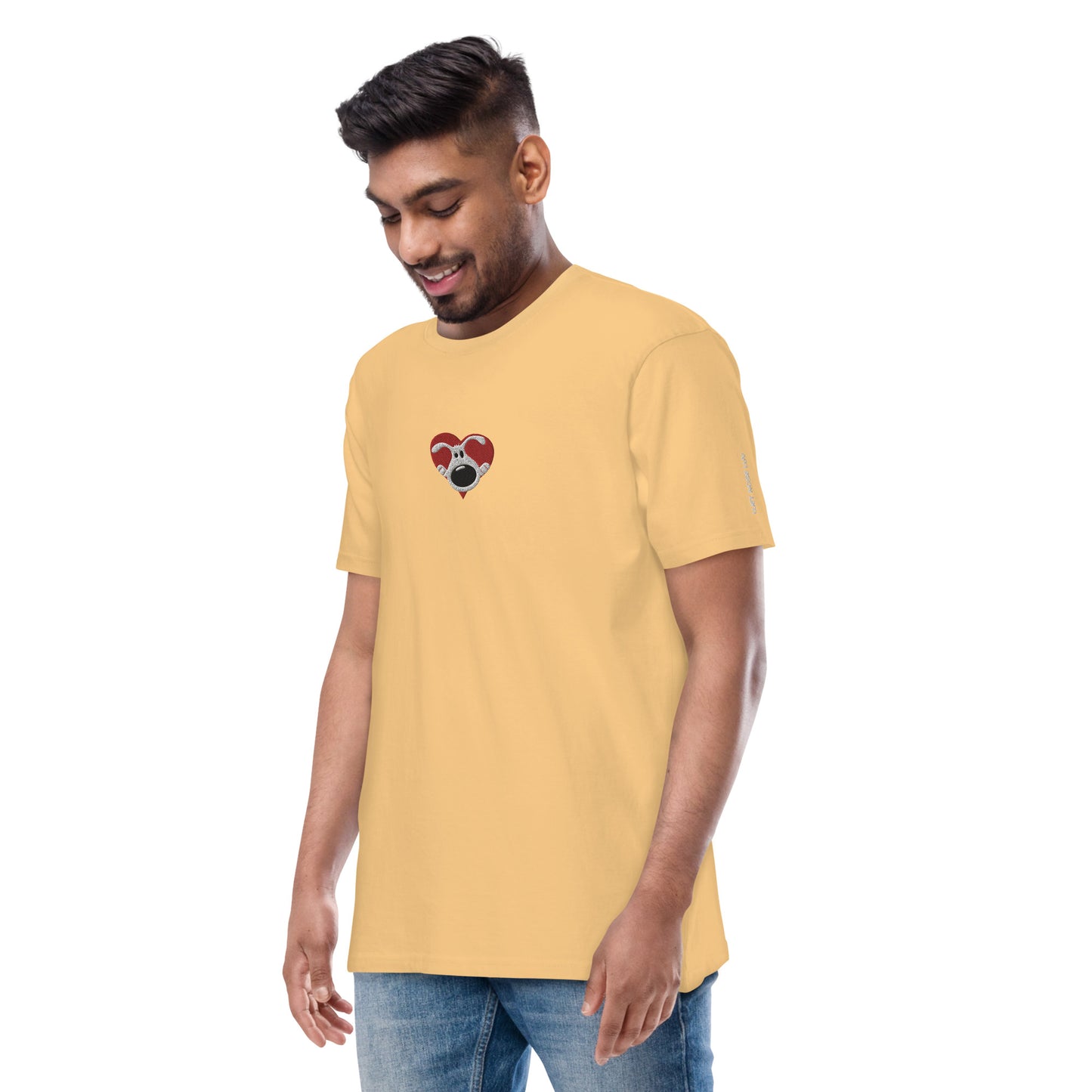 Men's Heart Premium Heavyweight Tee