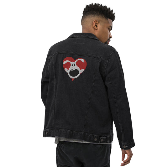 Embroidered Heart Denim Jacket