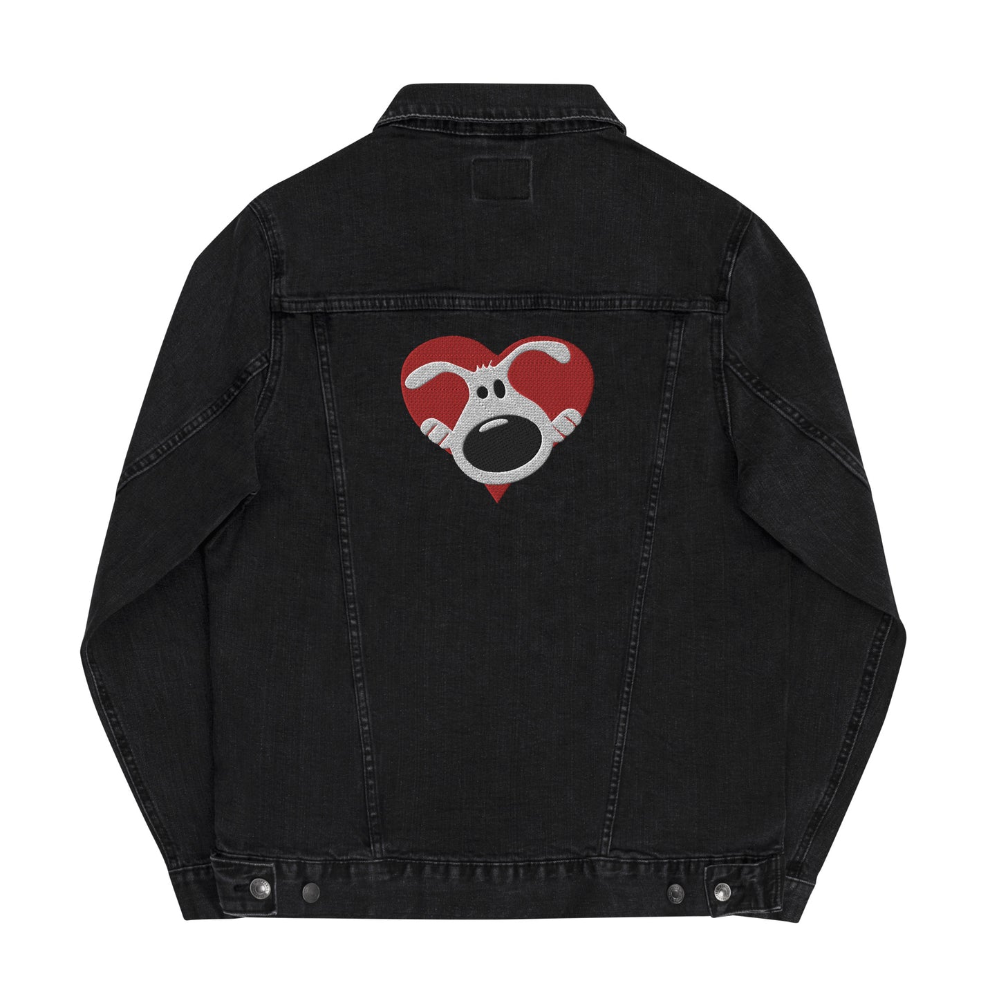 Embroidered Heart Denim Jacket