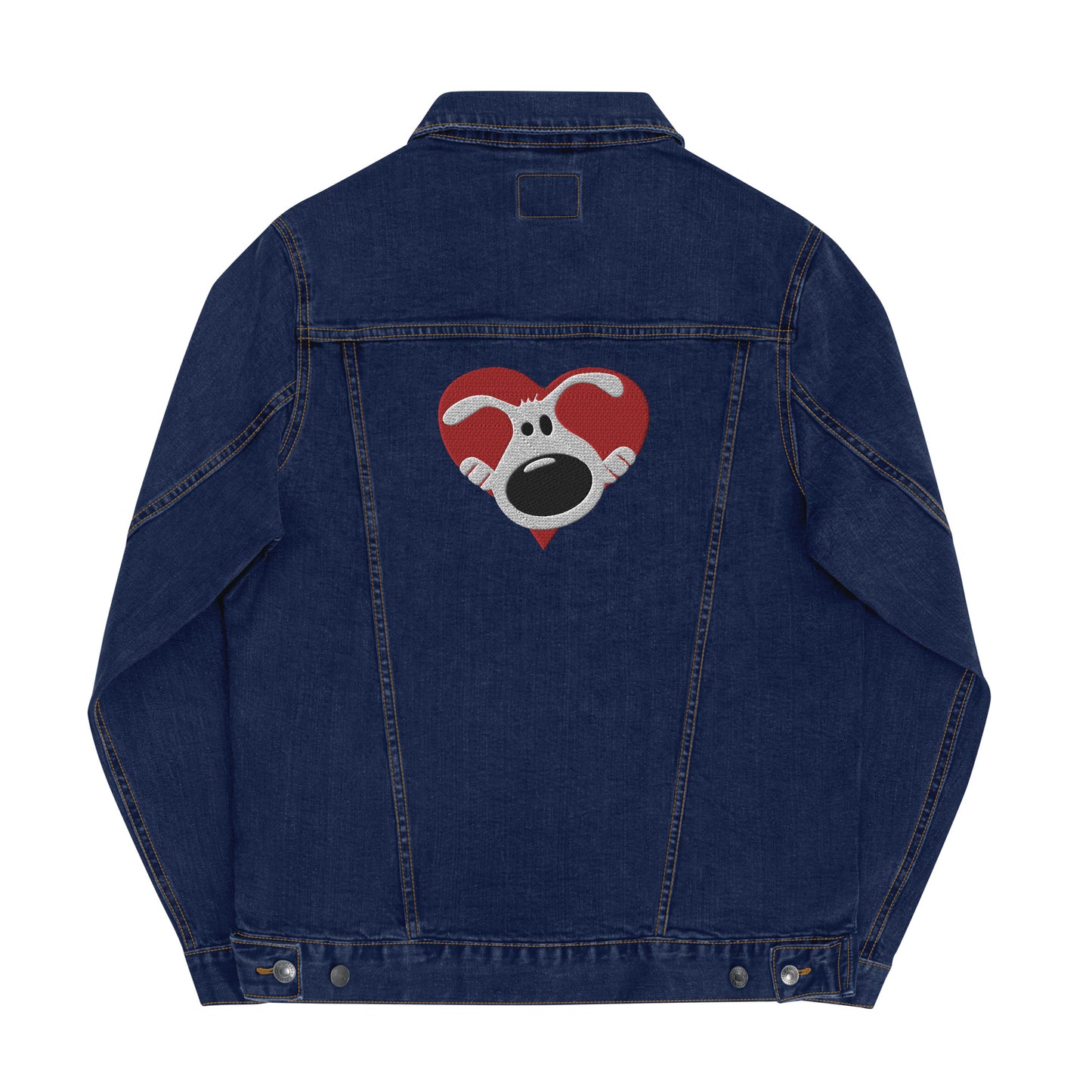 Embroidered Heart Denim Jacket