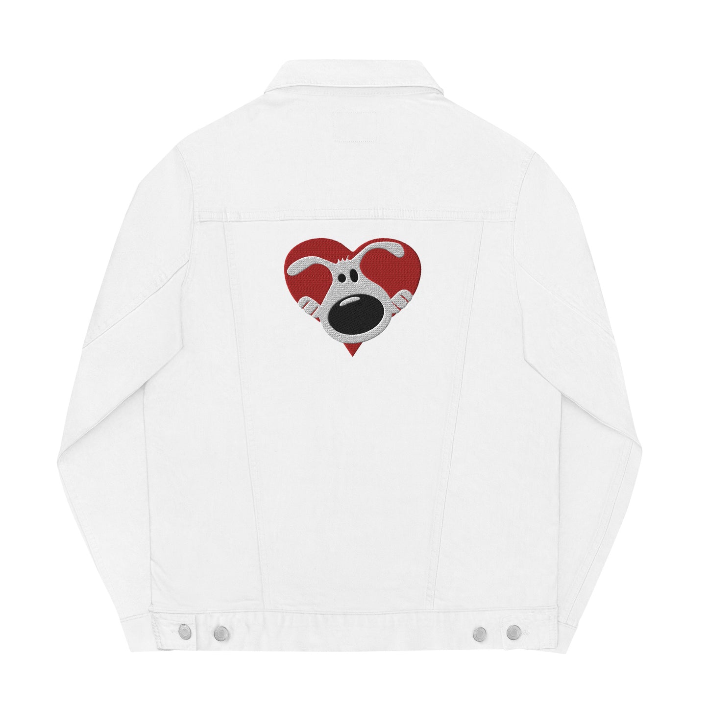 Embroidered Heart Denim Jacket