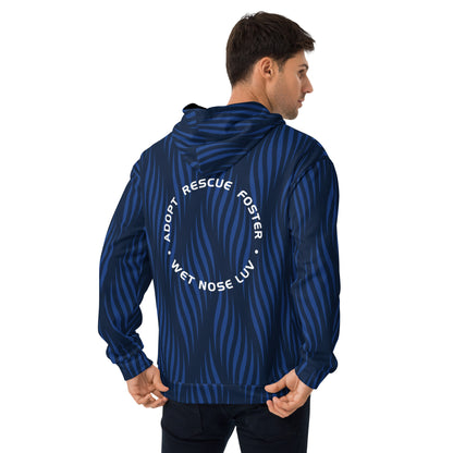 ARF black/Blue Stripe Unisex Hoodie