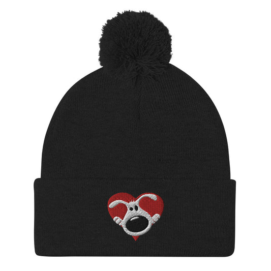 Heart Pom-Pom Beanie