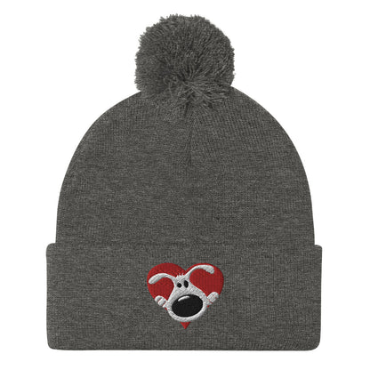 Heart Pom-Pom Beanie