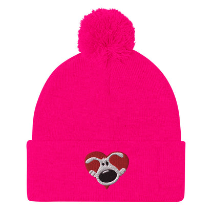 Heart Pom-Pom Beanie